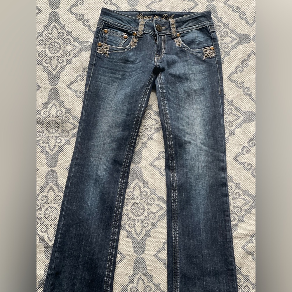 Grace In LA Denim Jeans - Picture 2 of 9